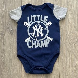 New York Yankees “Little Champ” size 3/6 month onesie